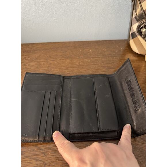 PRADA Black Fabric Large Trifold Wallet - Picture 3 of 5